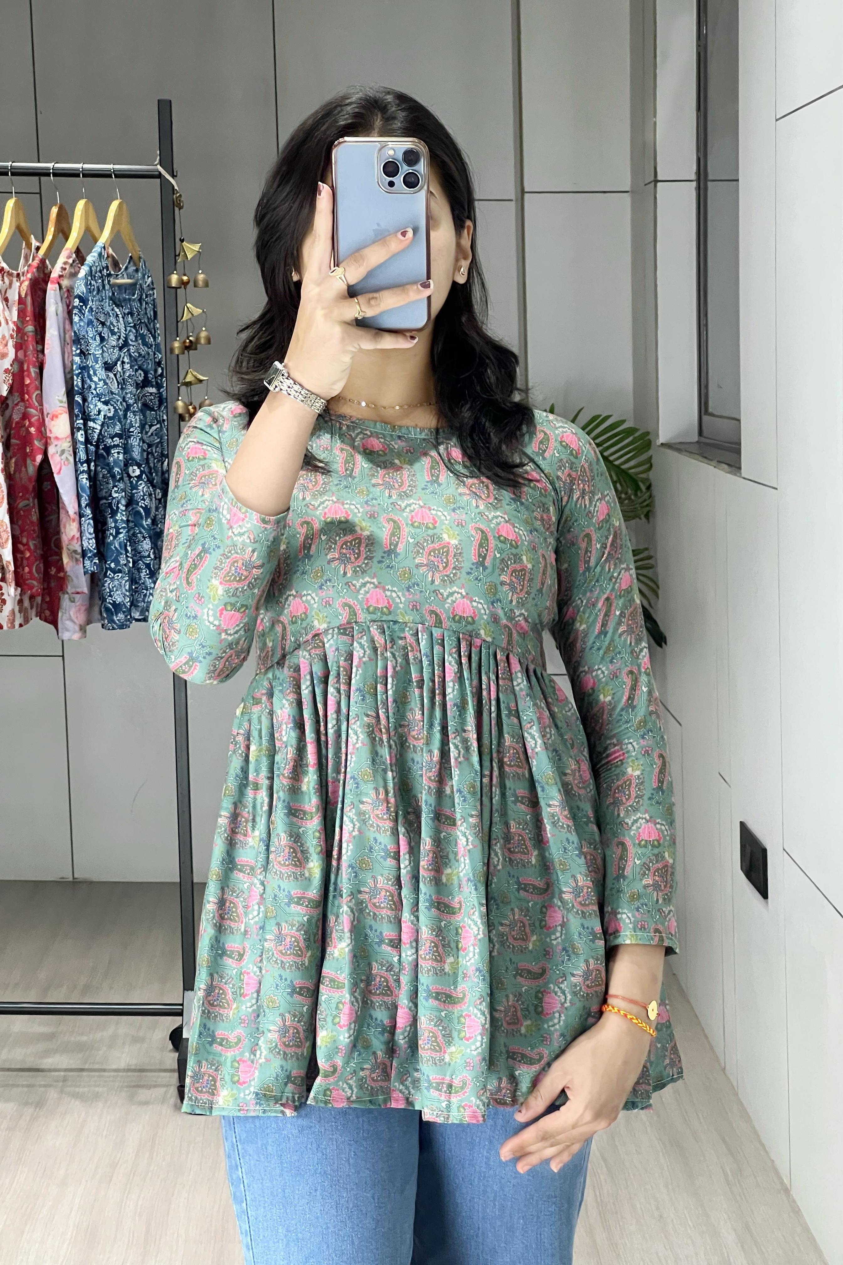 Trendy Floral Short Kurtis