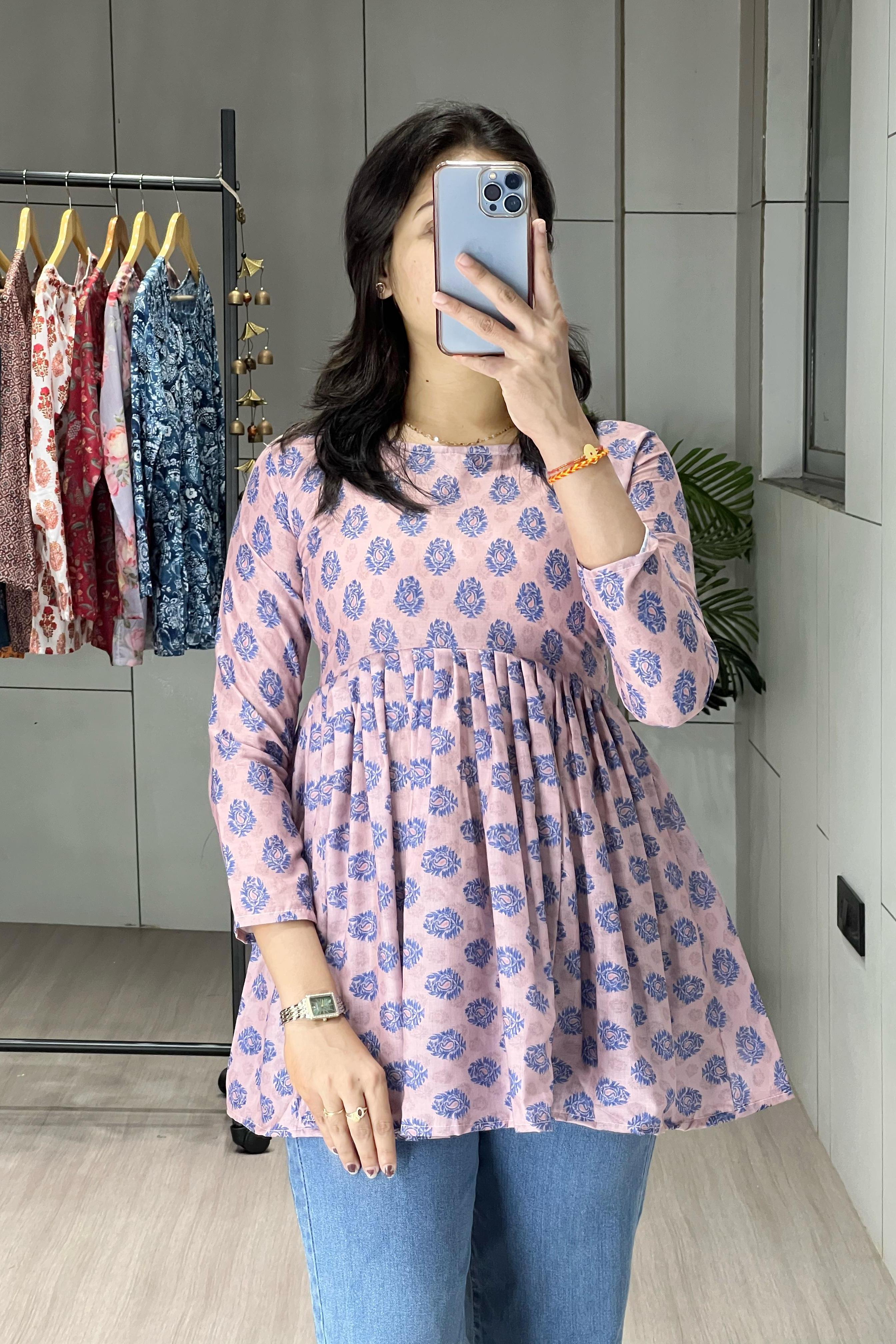 Trendy Floral Short Kurtis