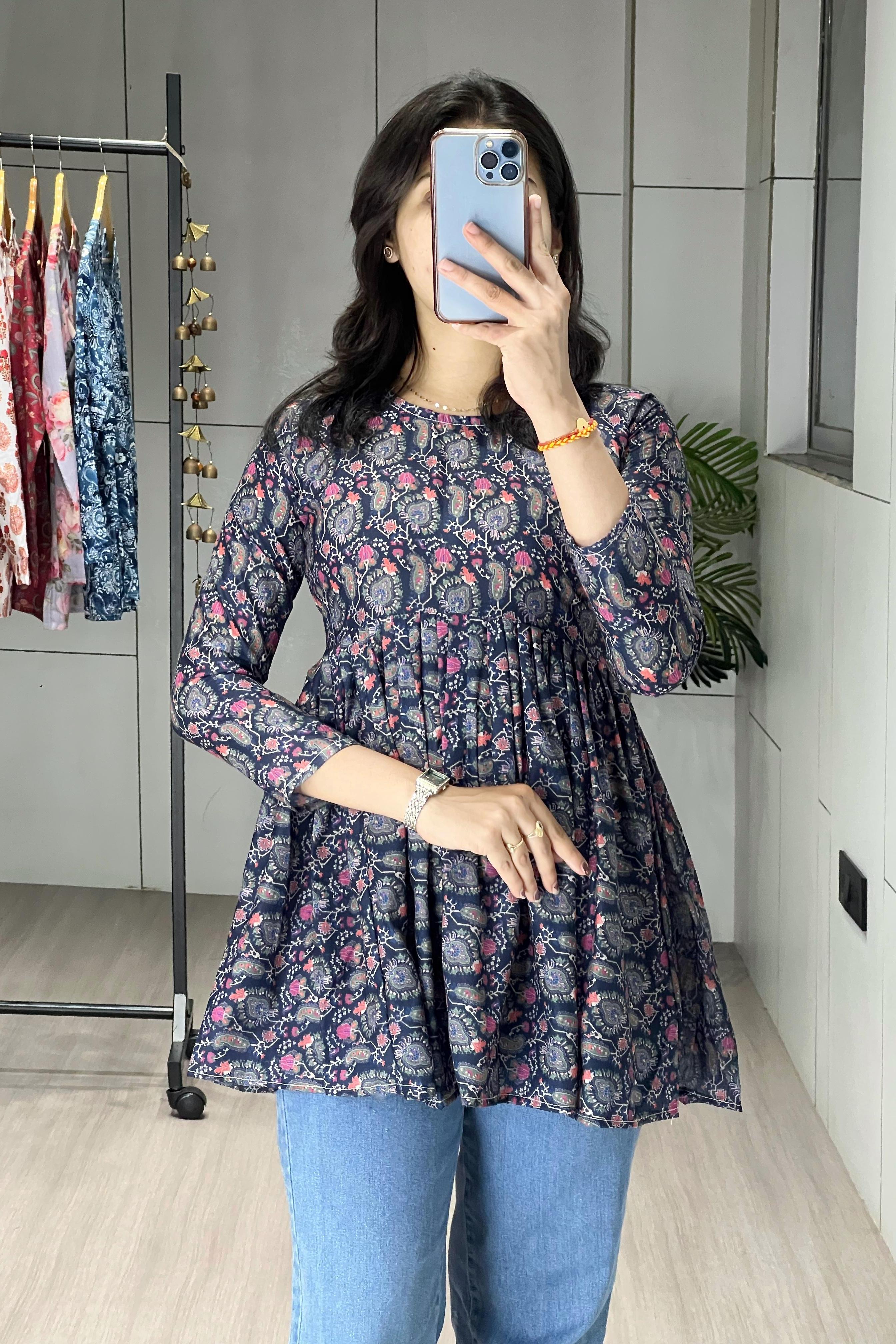 Trendy Floral Short Kurtis