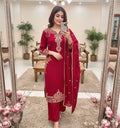 Heavy Roman Silk Embroidered Suit Set