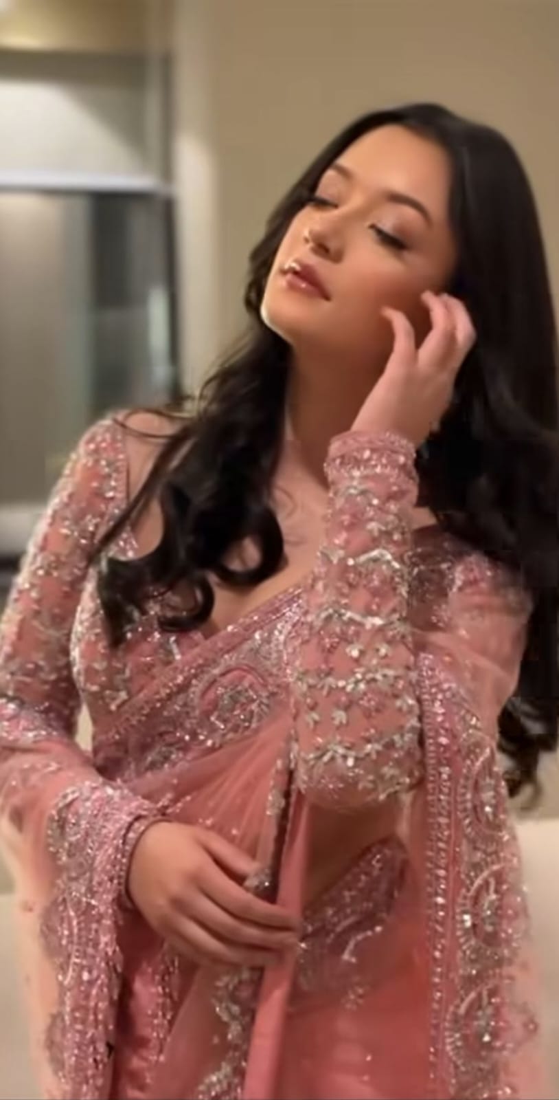 Premium Butterfly Net Embroidered Saree