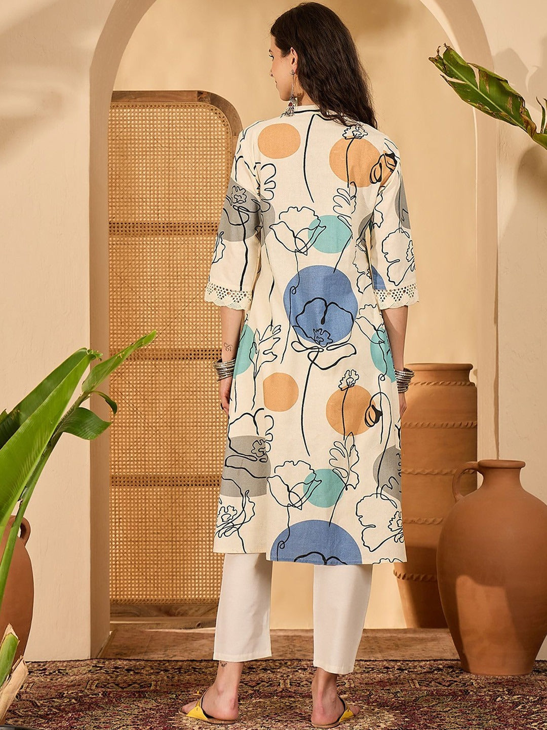 Rayon Printed Straight Kurti