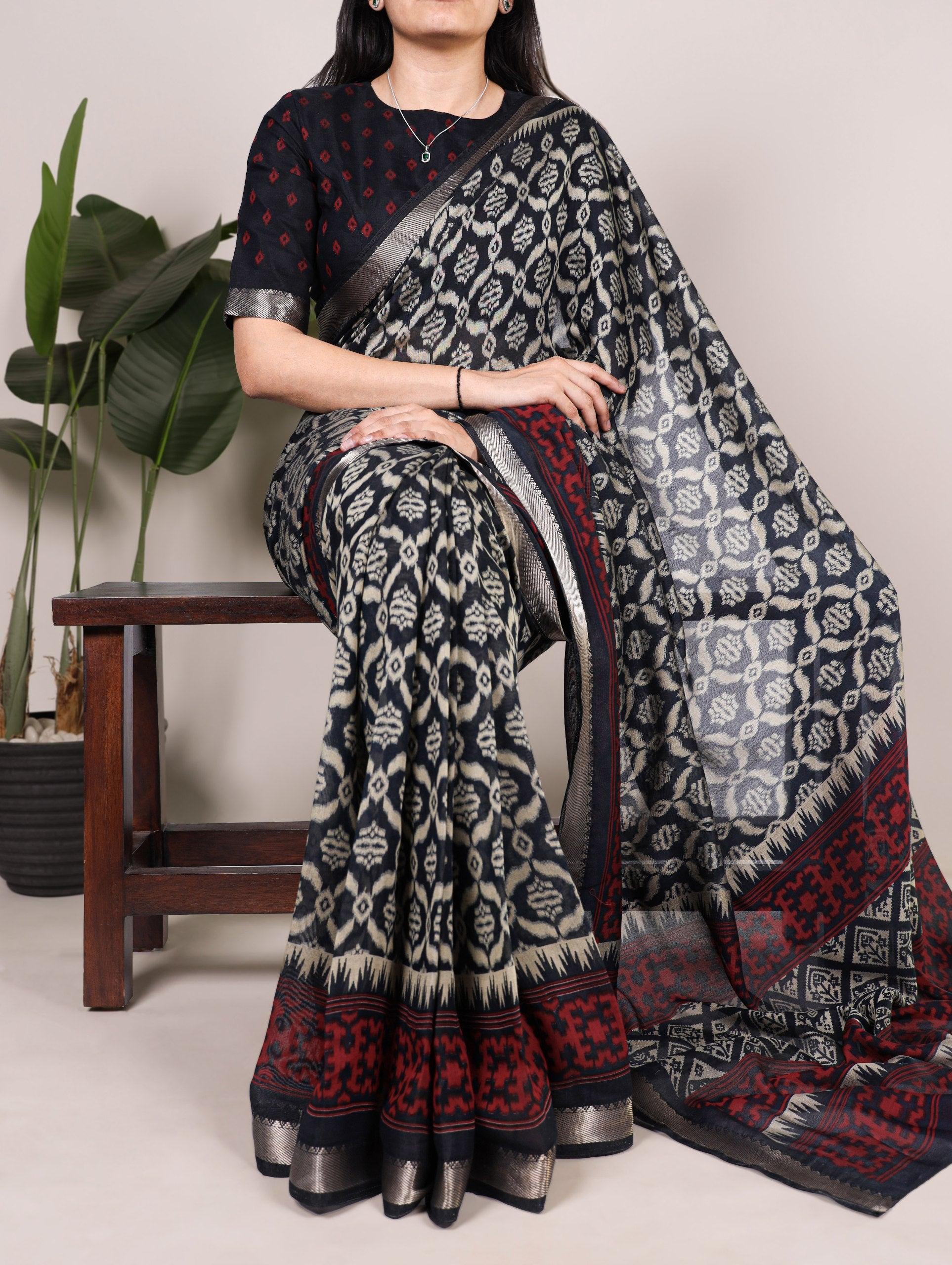 Classic Ikat print Saree