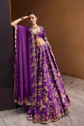 Royal Purple Thai Silk Lehenga Choli Set