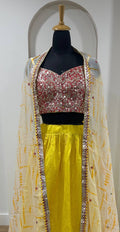 Kasturi Slub Silk Indo-Western Lehenga Set