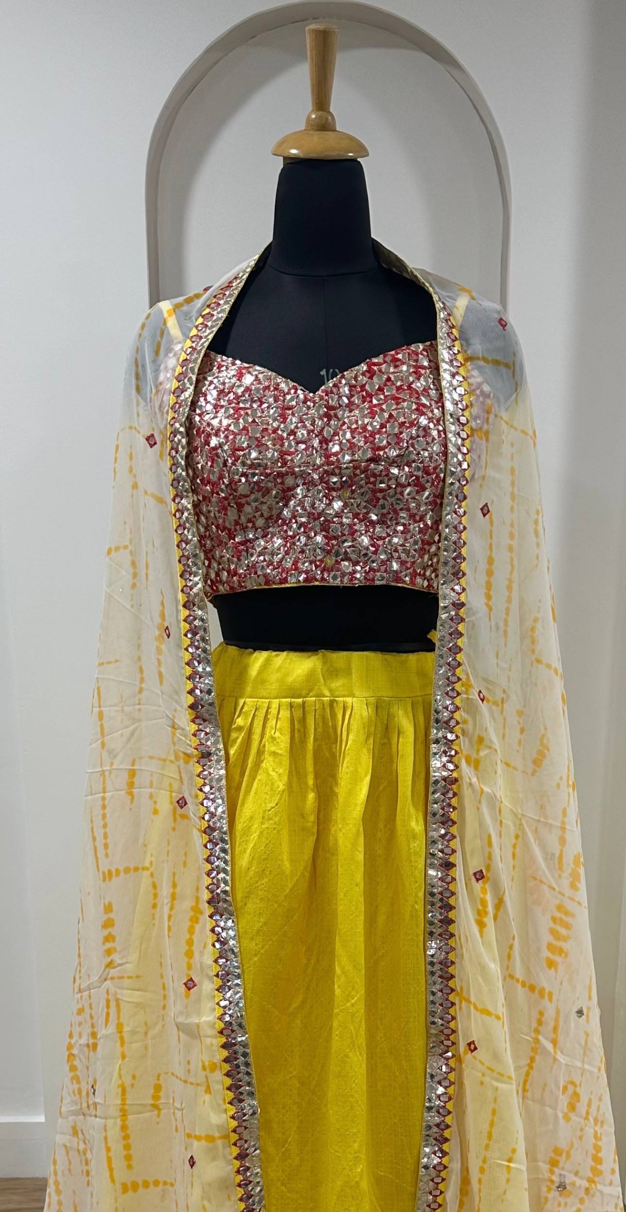 Kasturi Slub Silk Indo-Western Lehenga Set
