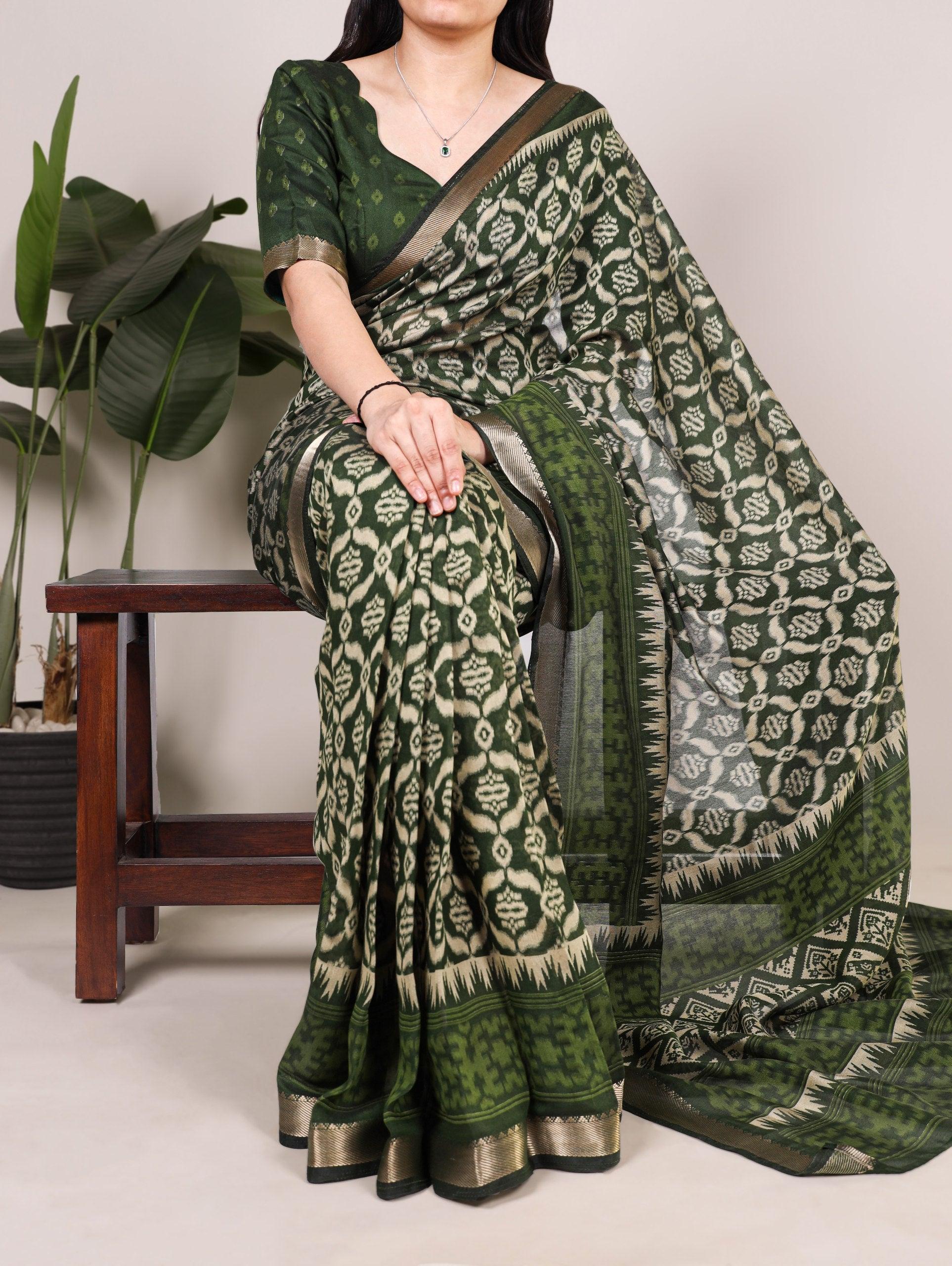 Classic Ikat print Saree