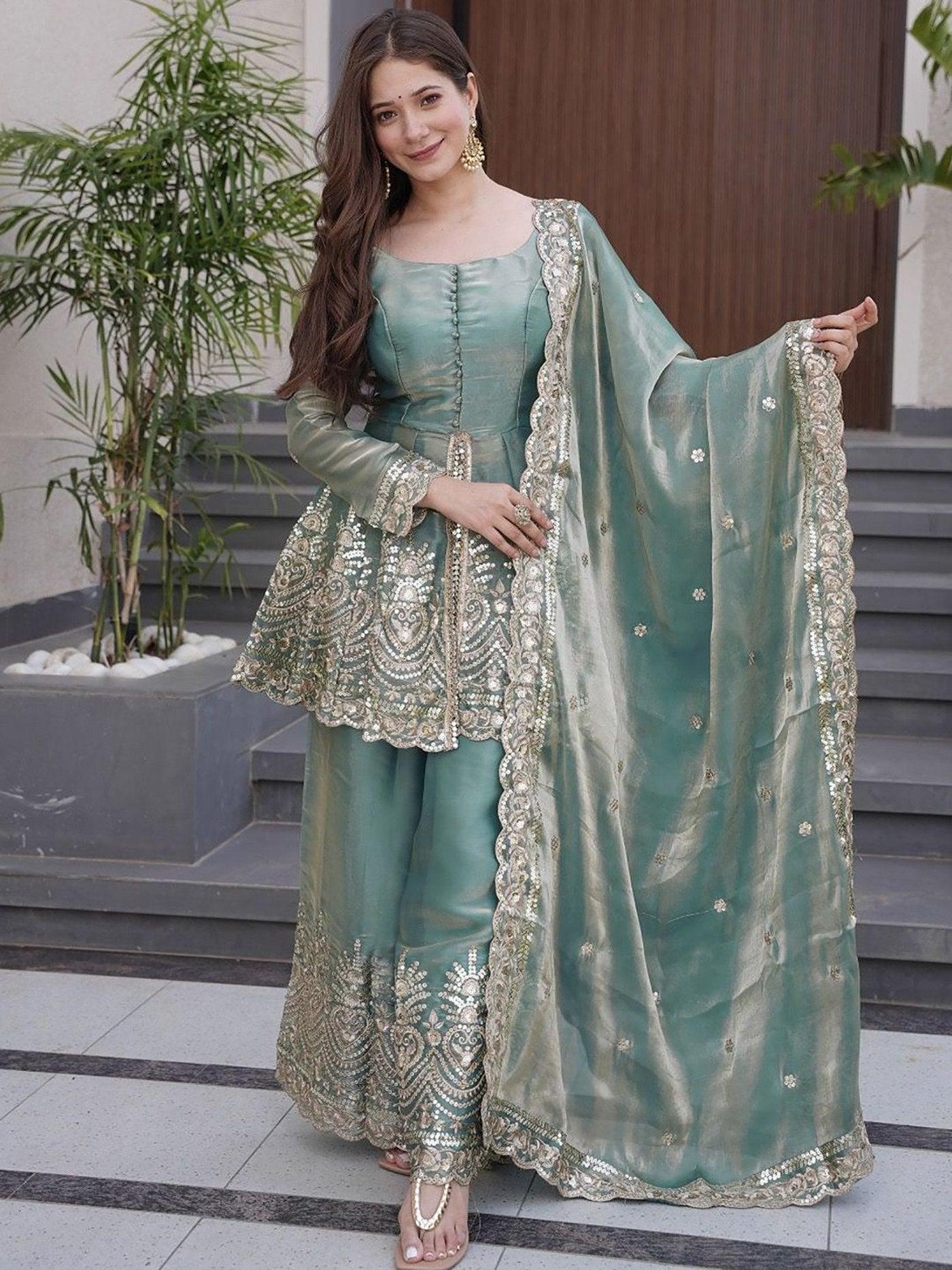 Firozi Koyal Sharara suit