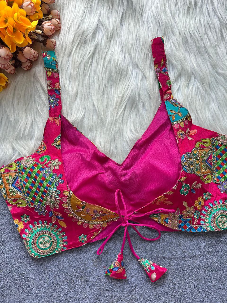 Printed Crepe Partywear Blouse