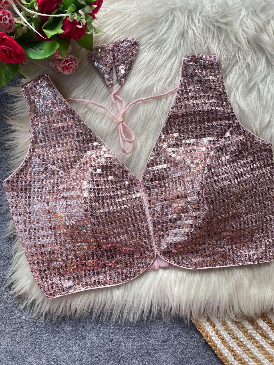 Fox Georgette Sequin Partywear Blouse