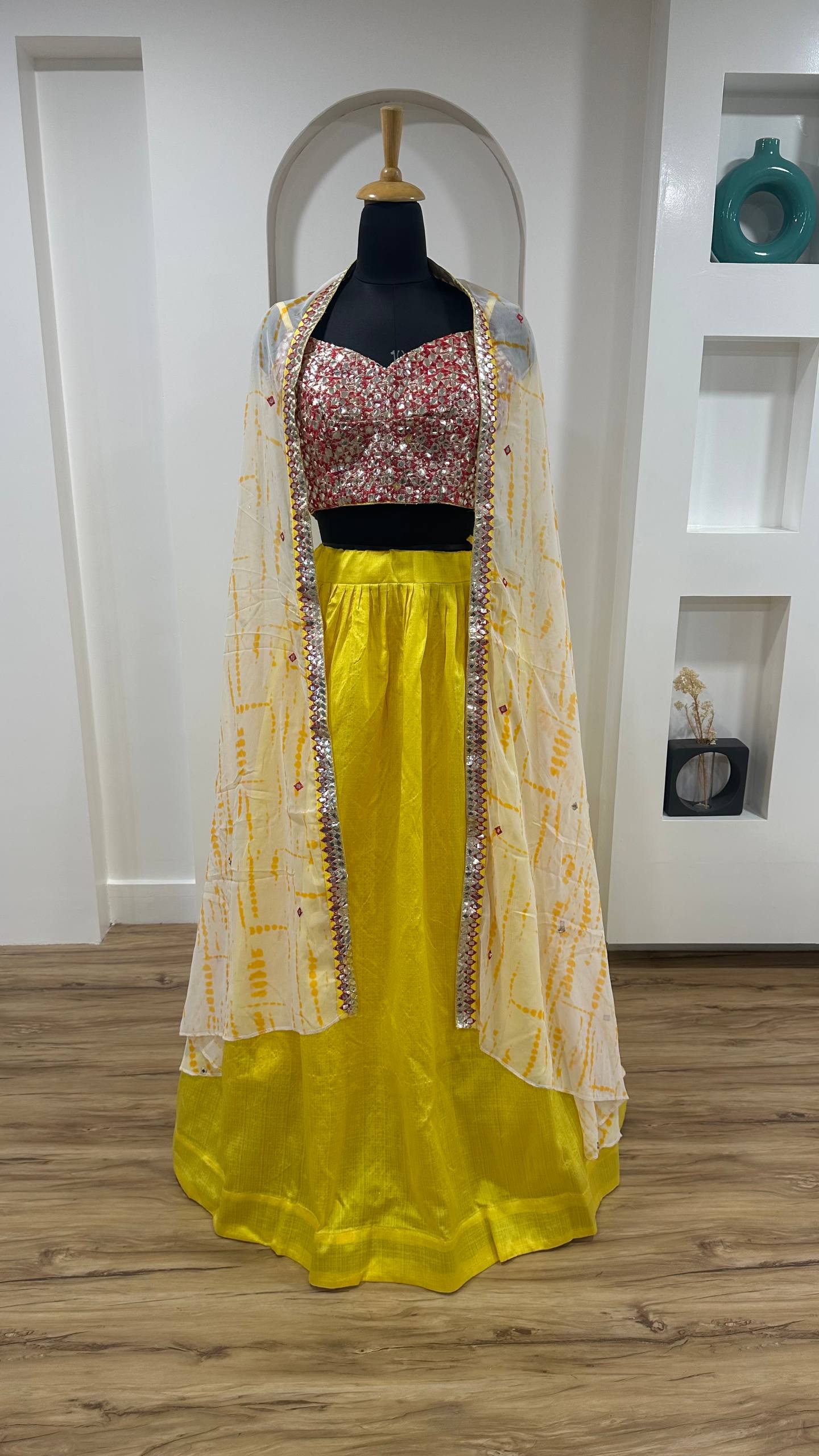 Kasturi Slub Silk Indo-Western Lehenga Set