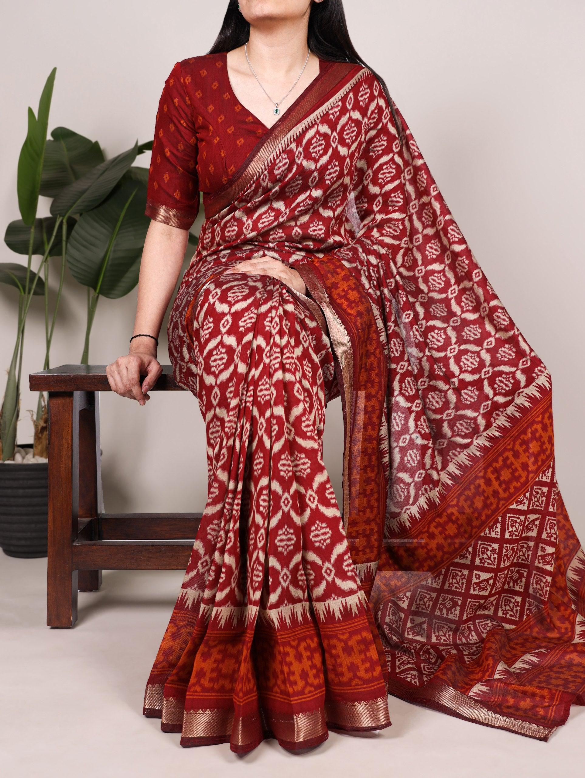 Classic Ikat print Saree