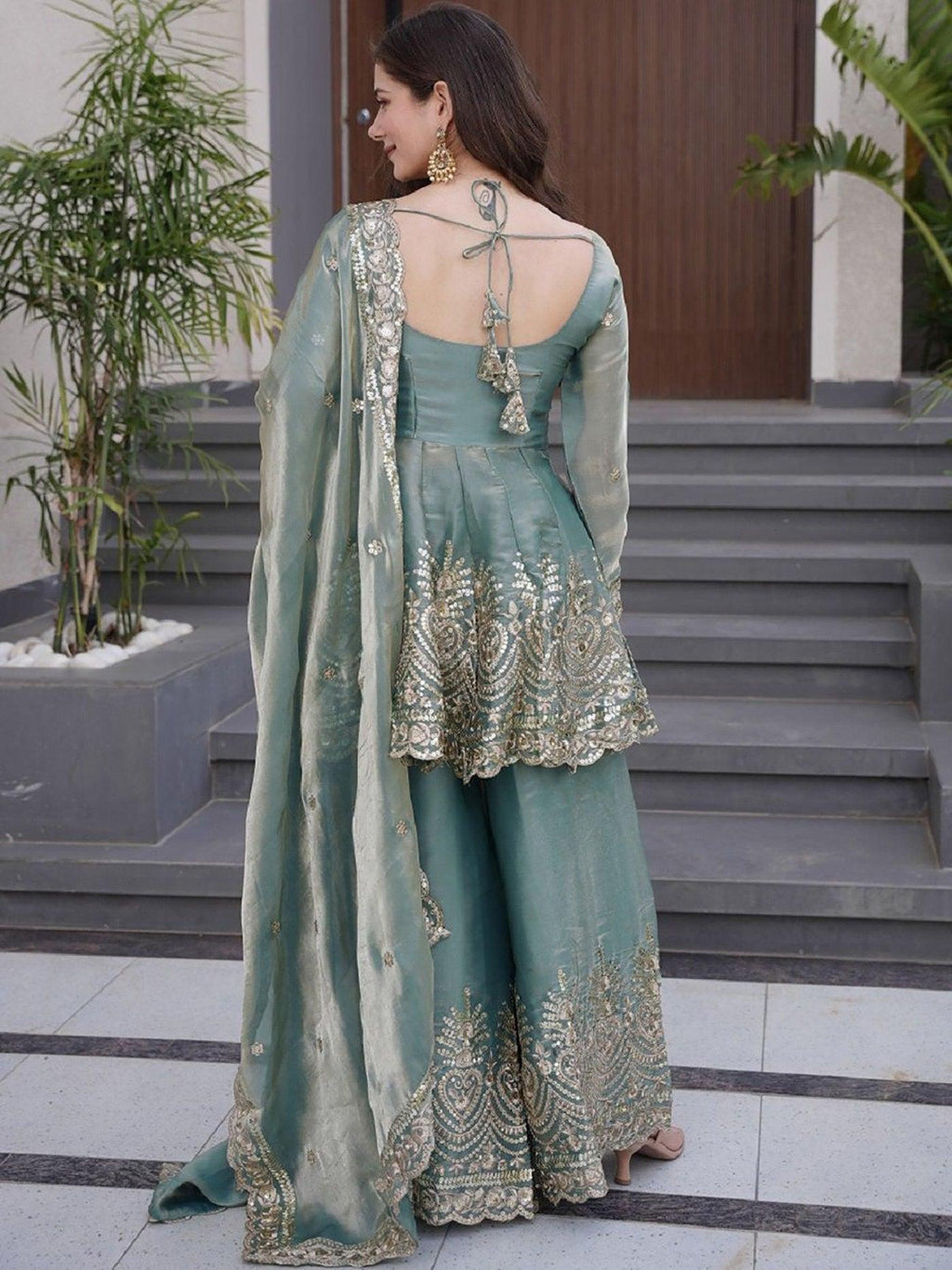 Firozi Koyal Sharara suit