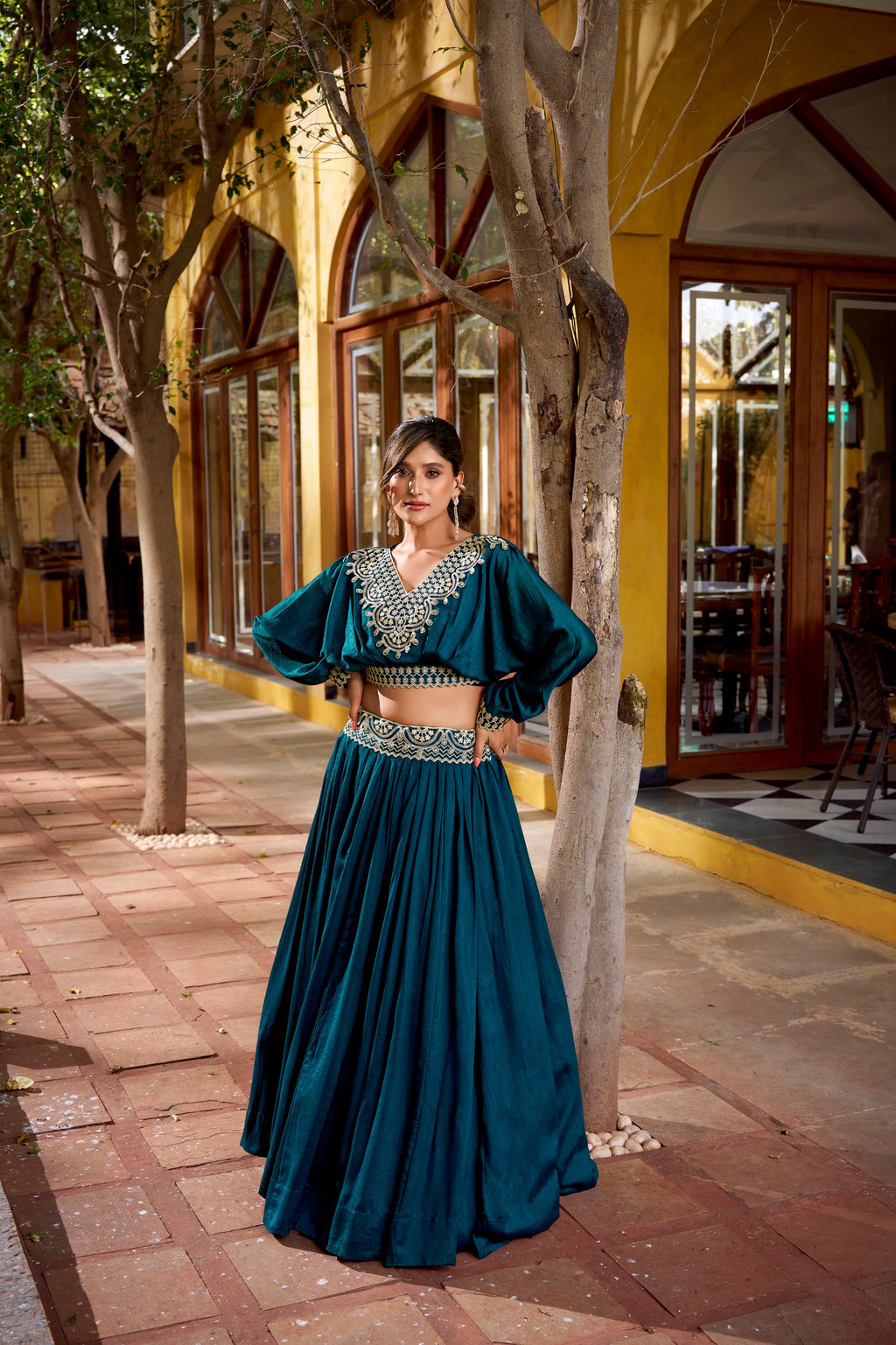 Vichitra Silk Co-ord Lehenga Set