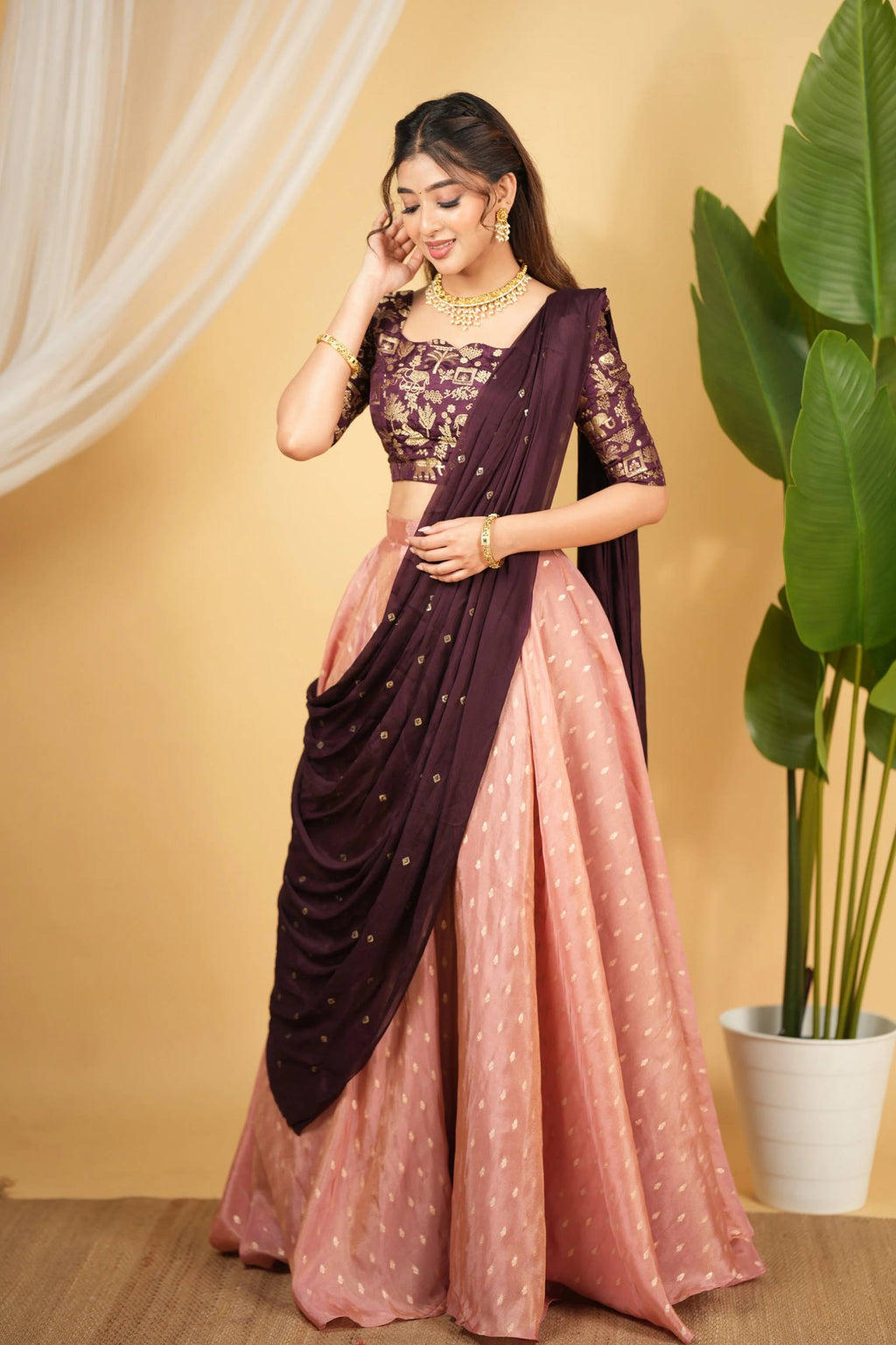 Banarasi Zari Silk Lehenga Choli Set