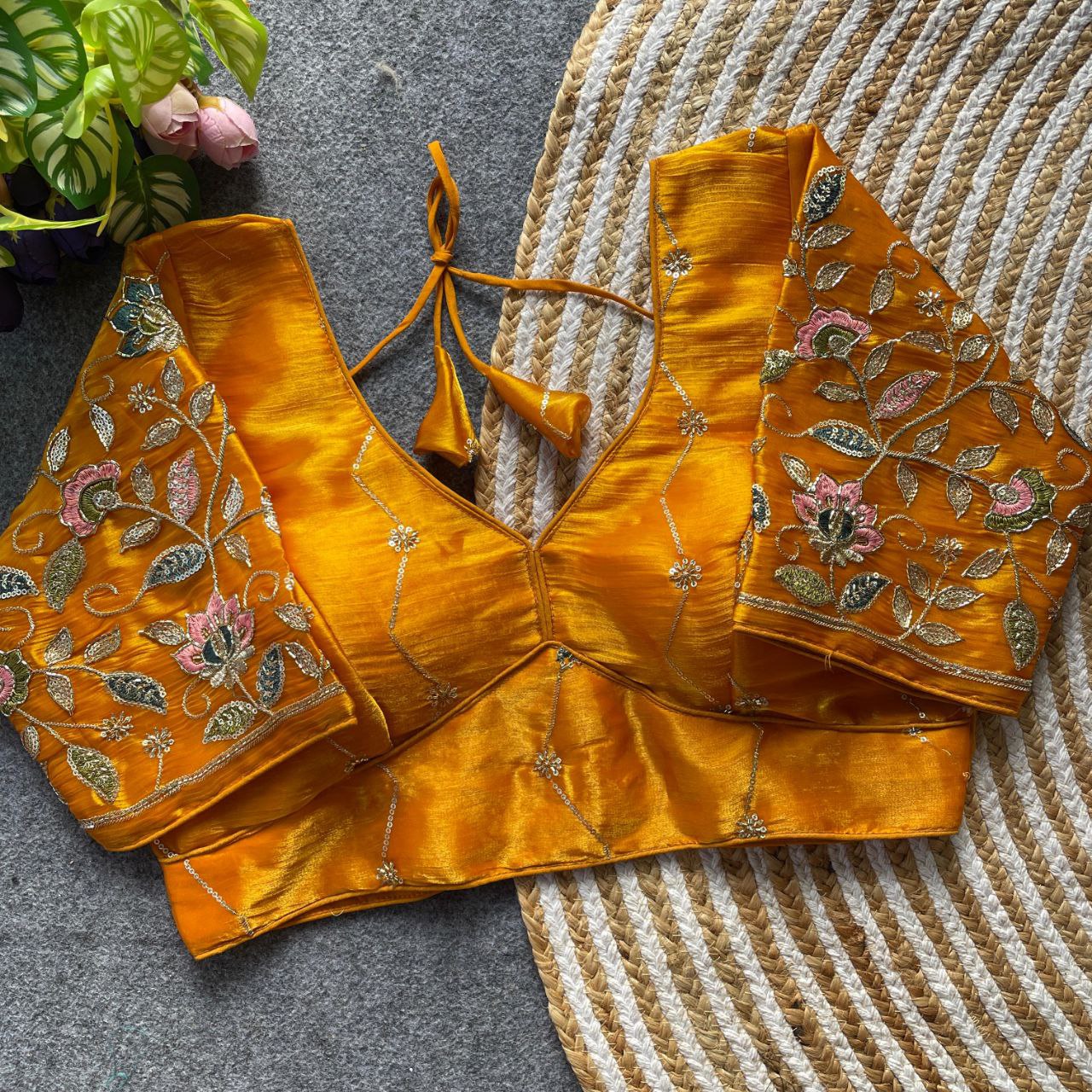 Multi Sequin ZC Fabric Partywear Blouse