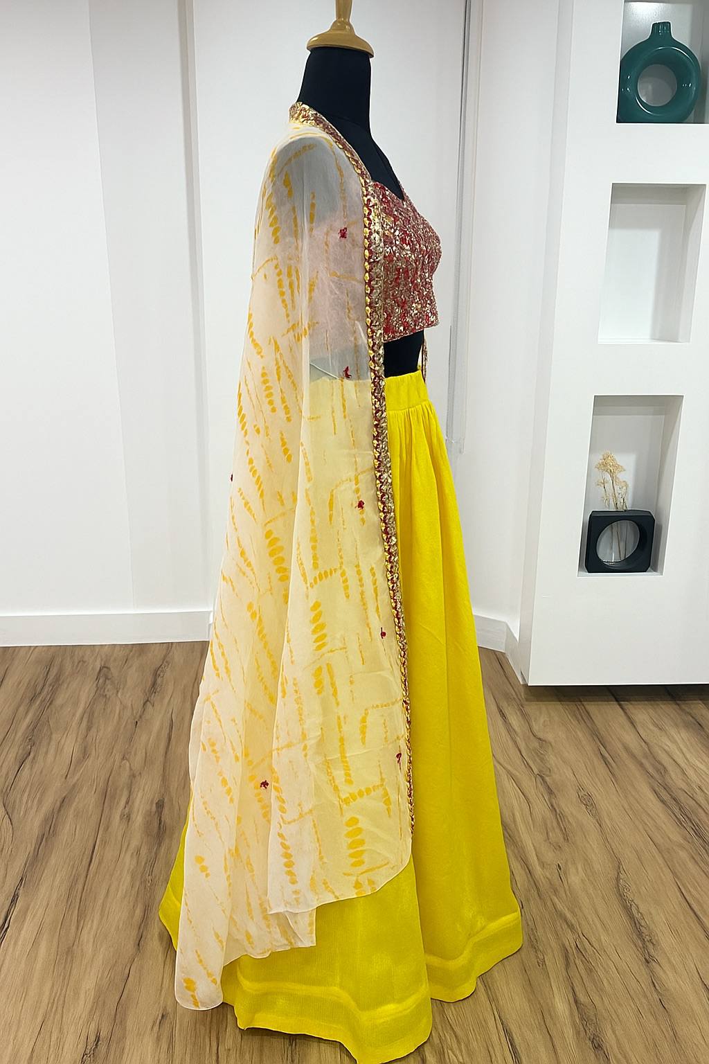 Kasturi Slub Silk Indo-Western Lehenga Set