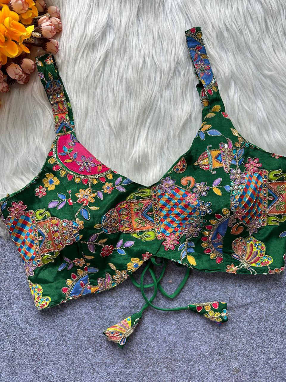 Printed Crepe Partywear Blouse