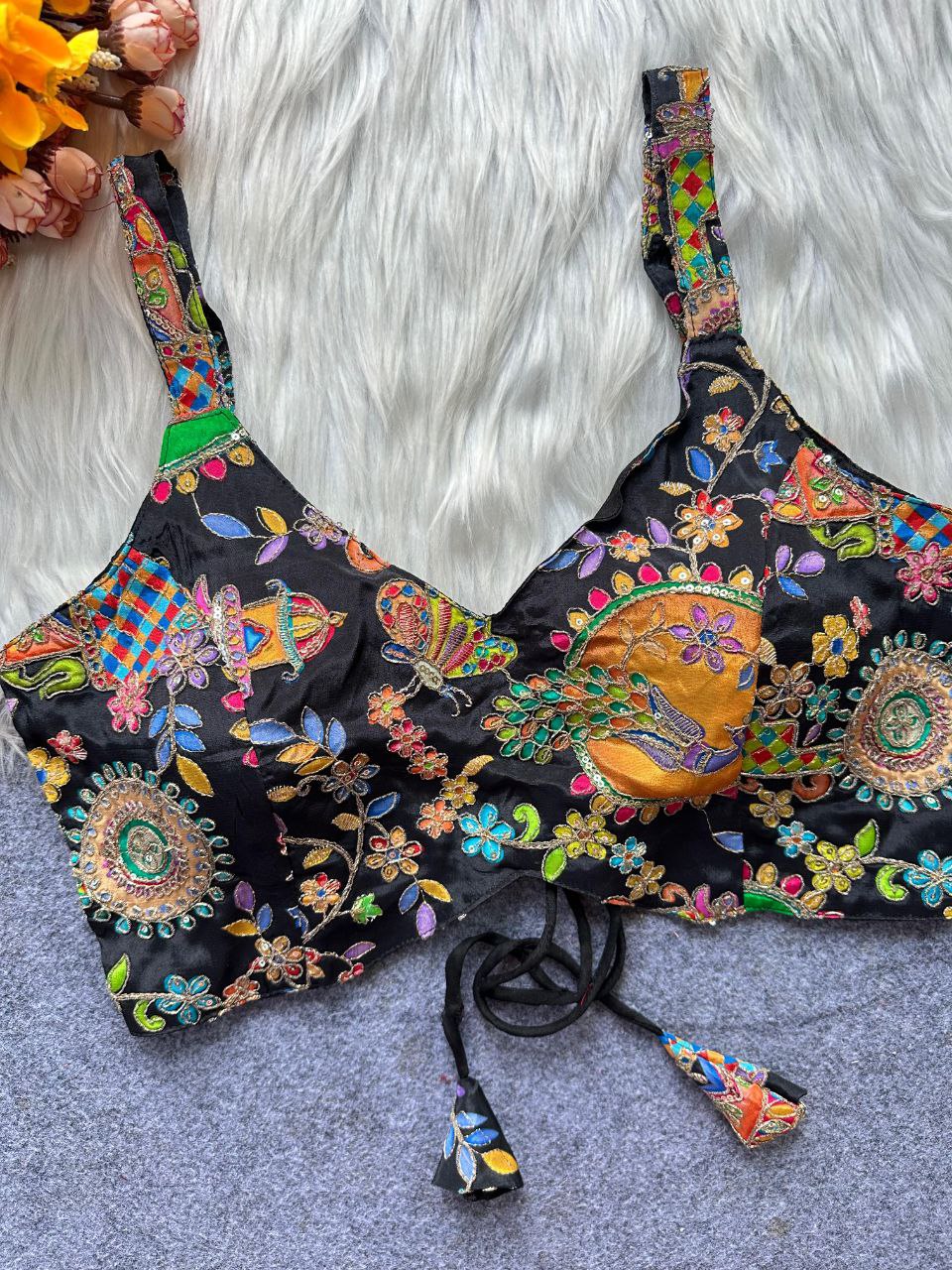 Printed Crepe Partywear Blouse