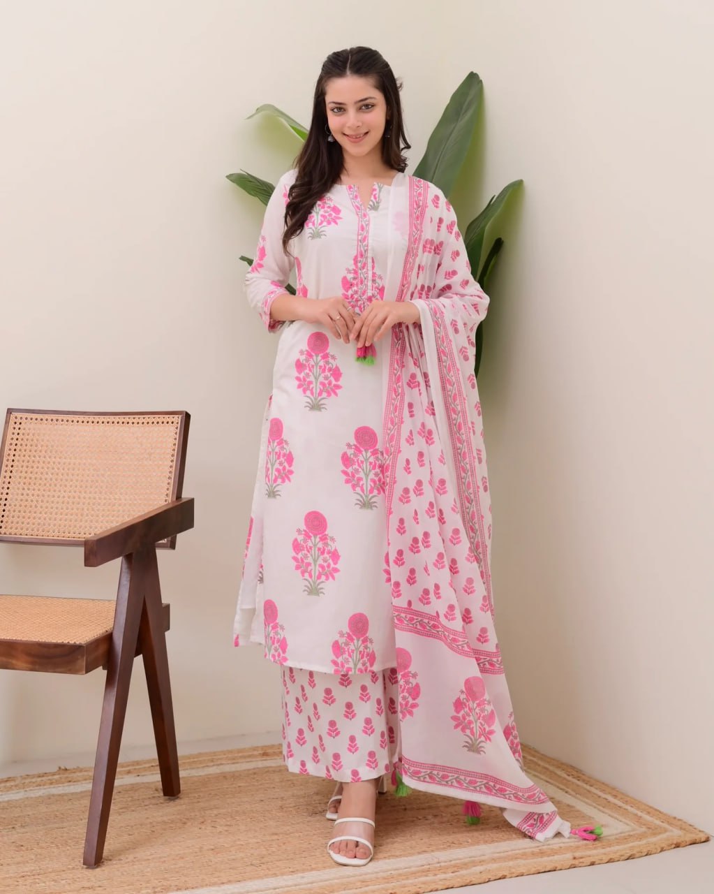 Elegant Rayon Straight Kurti Pant Dupatta Set