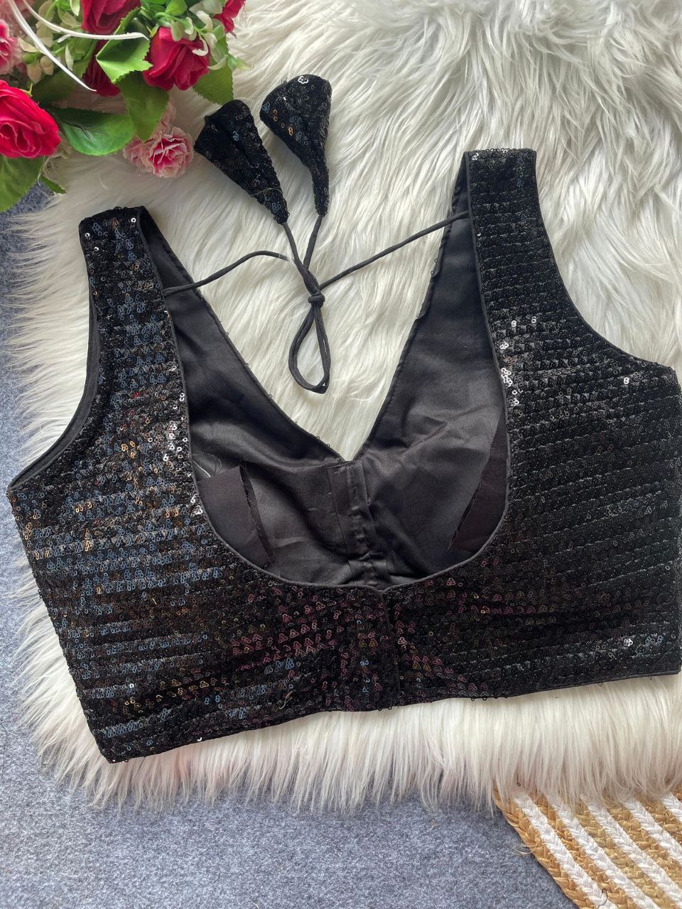 Fox Georgette Sequin Partywear Blouse