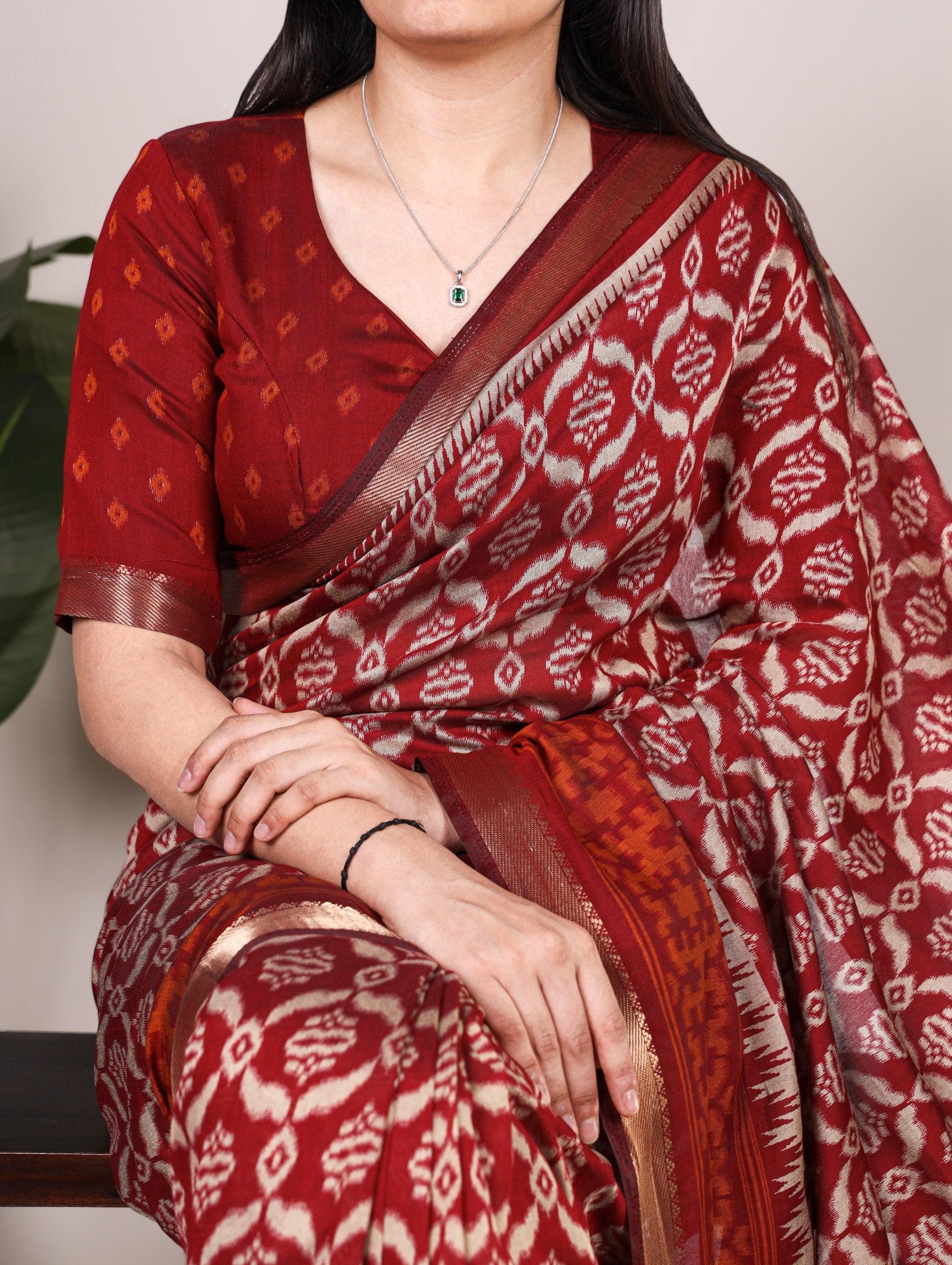Classic Ikat print Saree