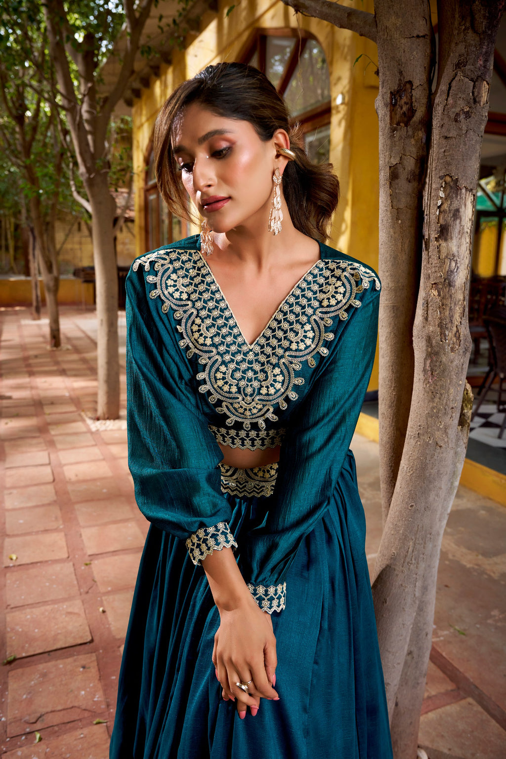 Vichitra Silk Co-ord Lehenga Set