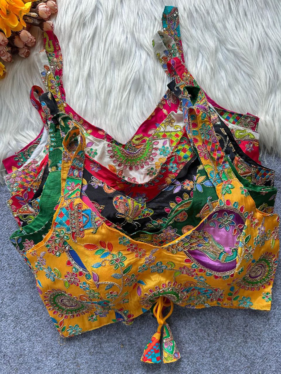 Printed Crepe Partywear Blouse