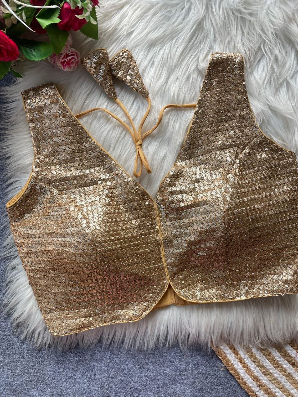 Fox Georgette Sequin Partywear Blouse