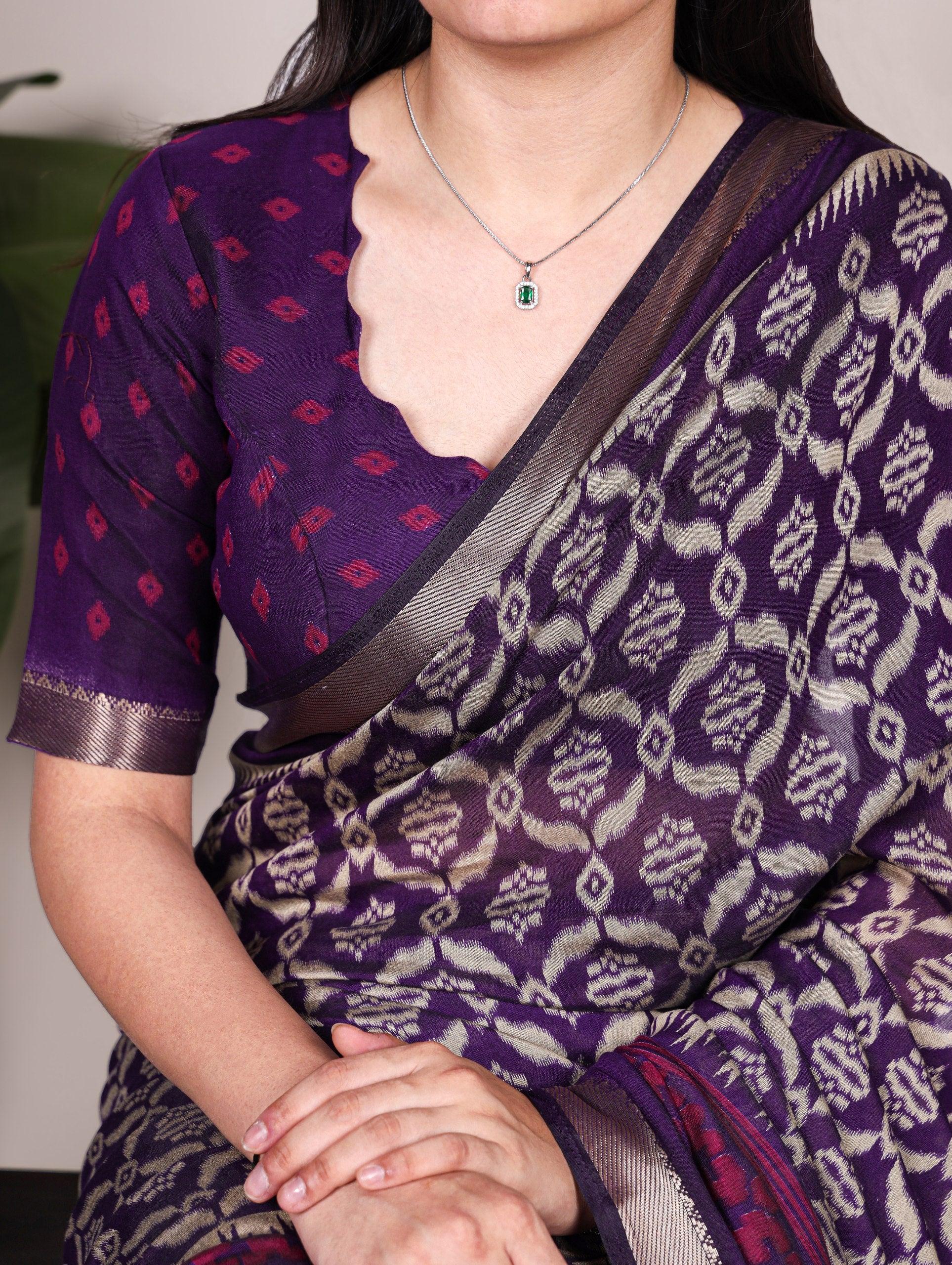 Classic Ikat print Saree