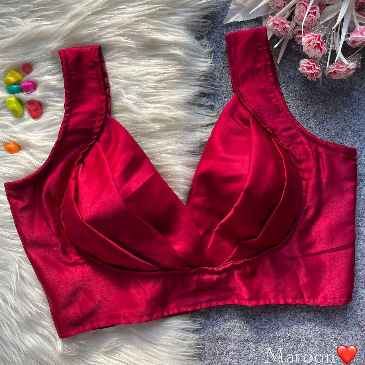 Pure Malai Satin Blouse