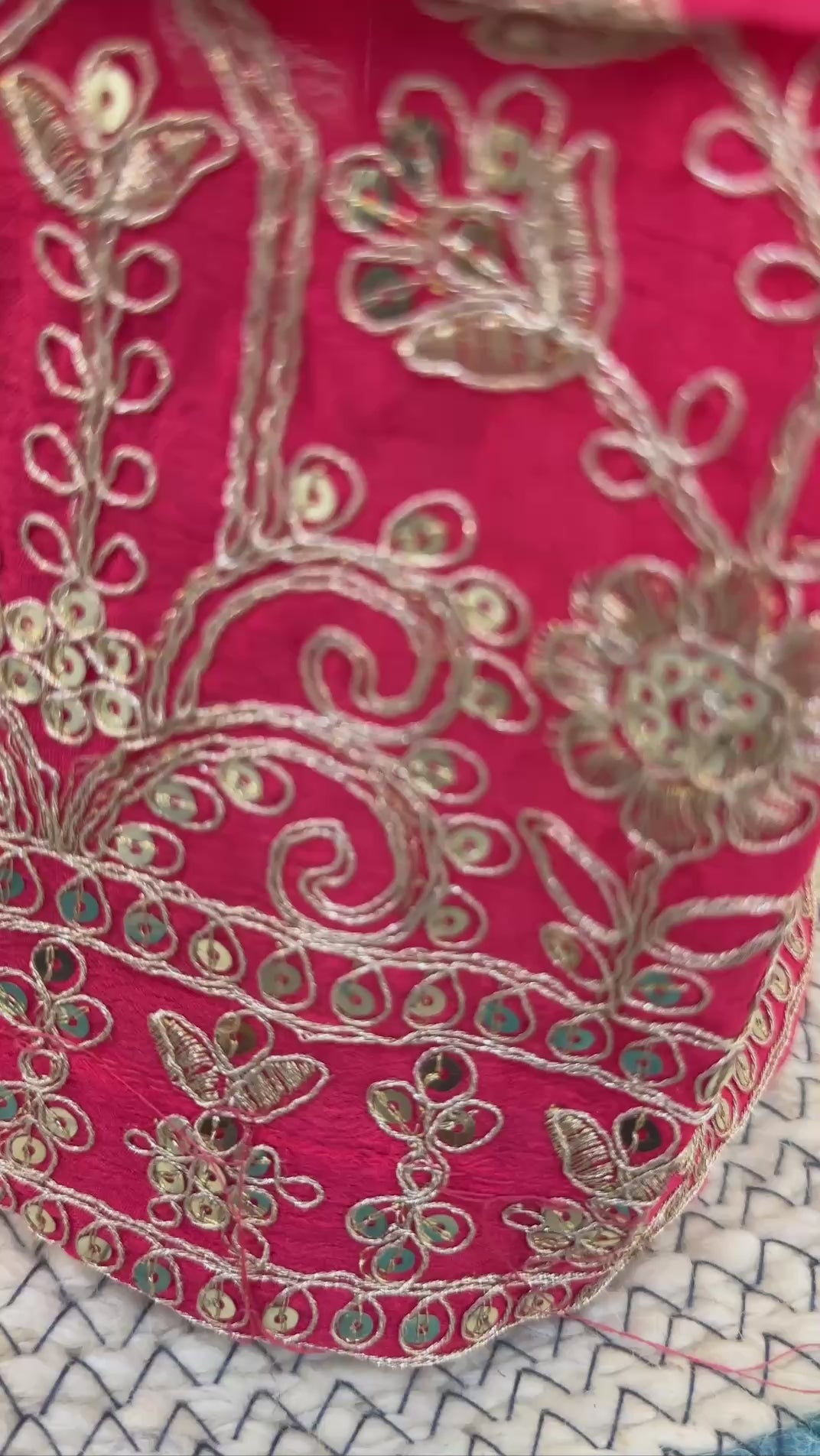 Chinon Silk Embroidered Designer Sharara Set