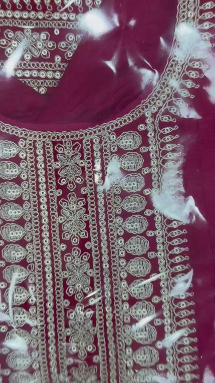 Pure Vichitra Silk Fully Flared Anarkali Gown Set