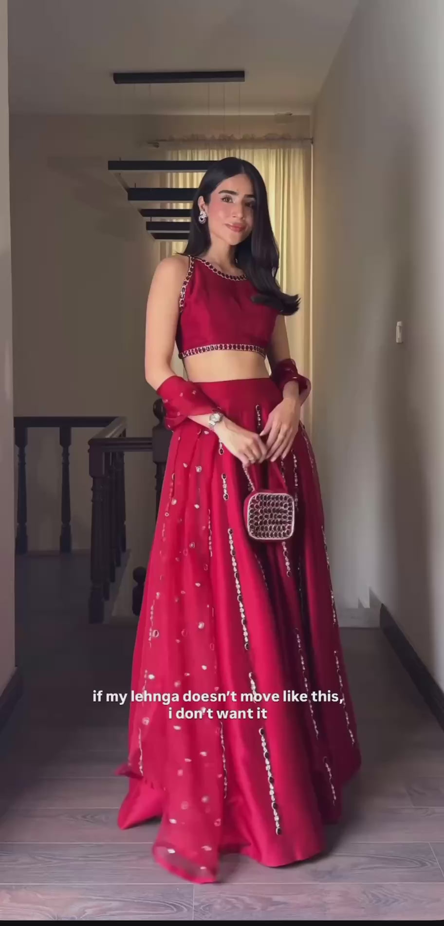 Malai Satin Silk Mirror Work Lehenga Set