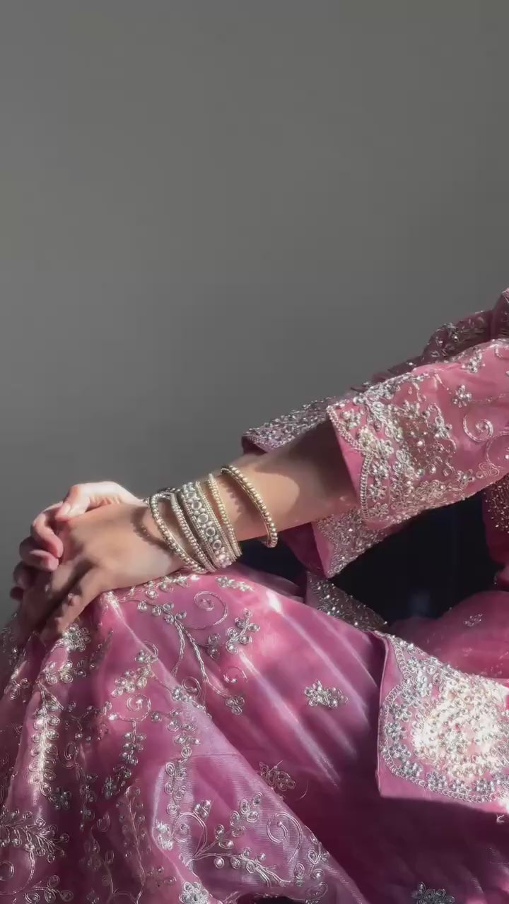 GMY Silk Top Palazzo & Dupatta Set