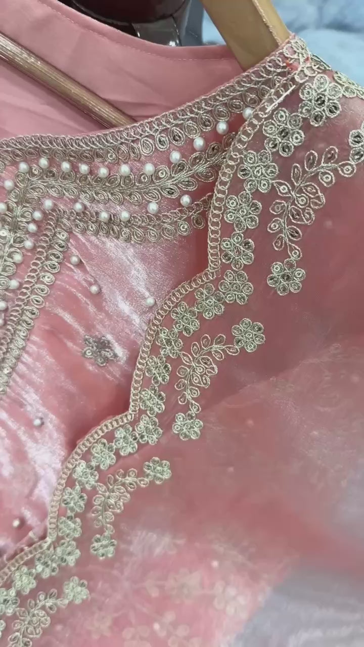 GMY Silk Top Palazzo & Dupatta Set